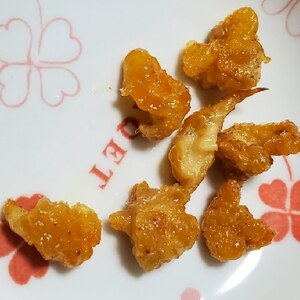 トースターで簡単♪鶏皮で揚げずに唐揚げと焼き長芋